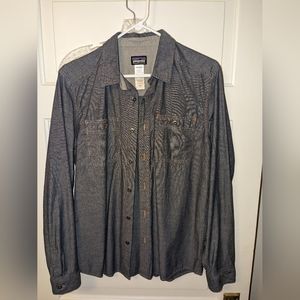 Patagonia mens button up denim shirt
